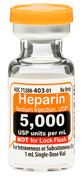 Heparin Sodium Injection, USP 5,000 USP units per 1 mL 